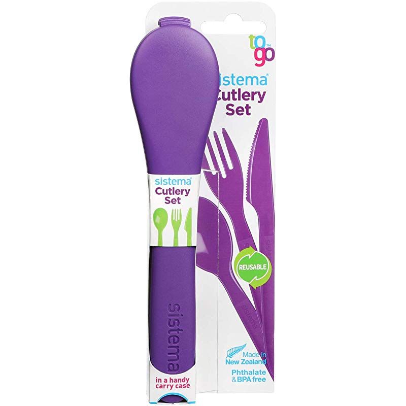 Sistema Cutlery Set To Go Purple