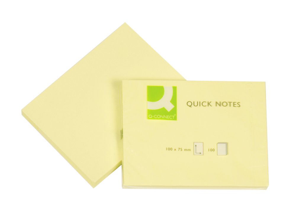 Notepads Quick Notes 76x102mm Yellow Wulff Supplies
