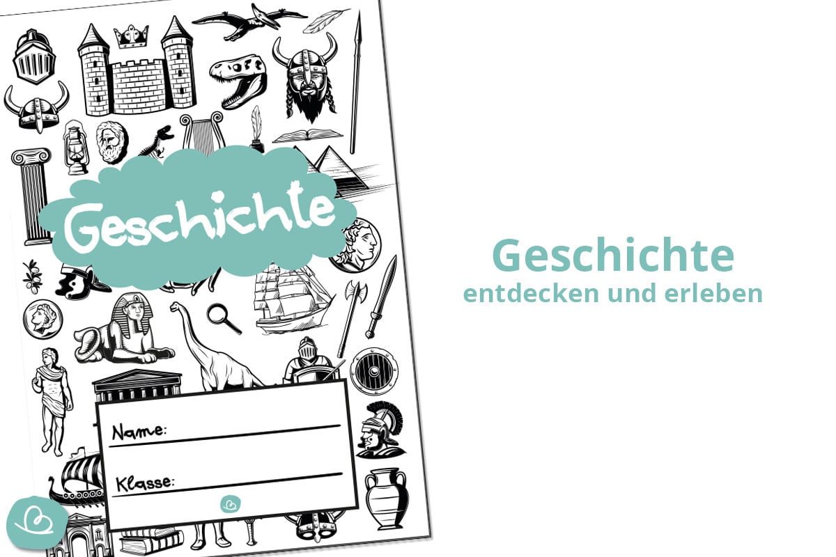 6 Deckblätter für Geschichte zum Ausdrucken Wunderbunt.de