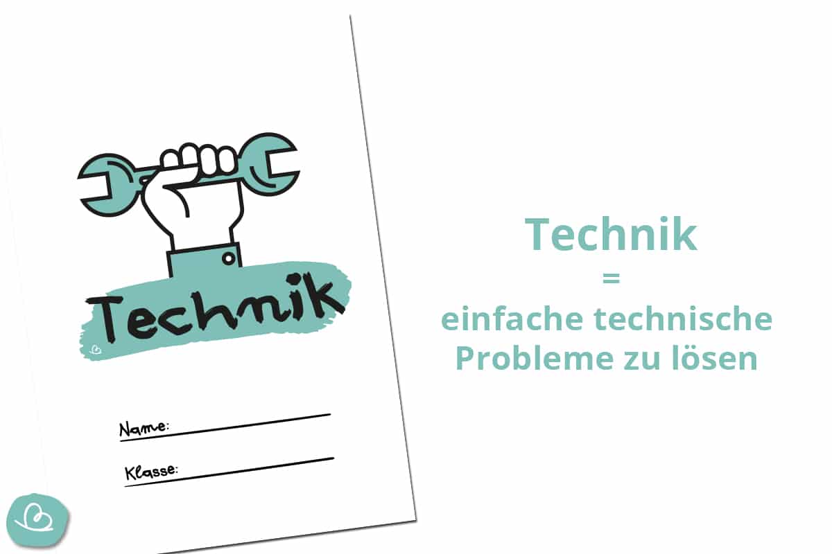 6 Deckblätter für Technik zum Ausdrucken Wunderbunt.de