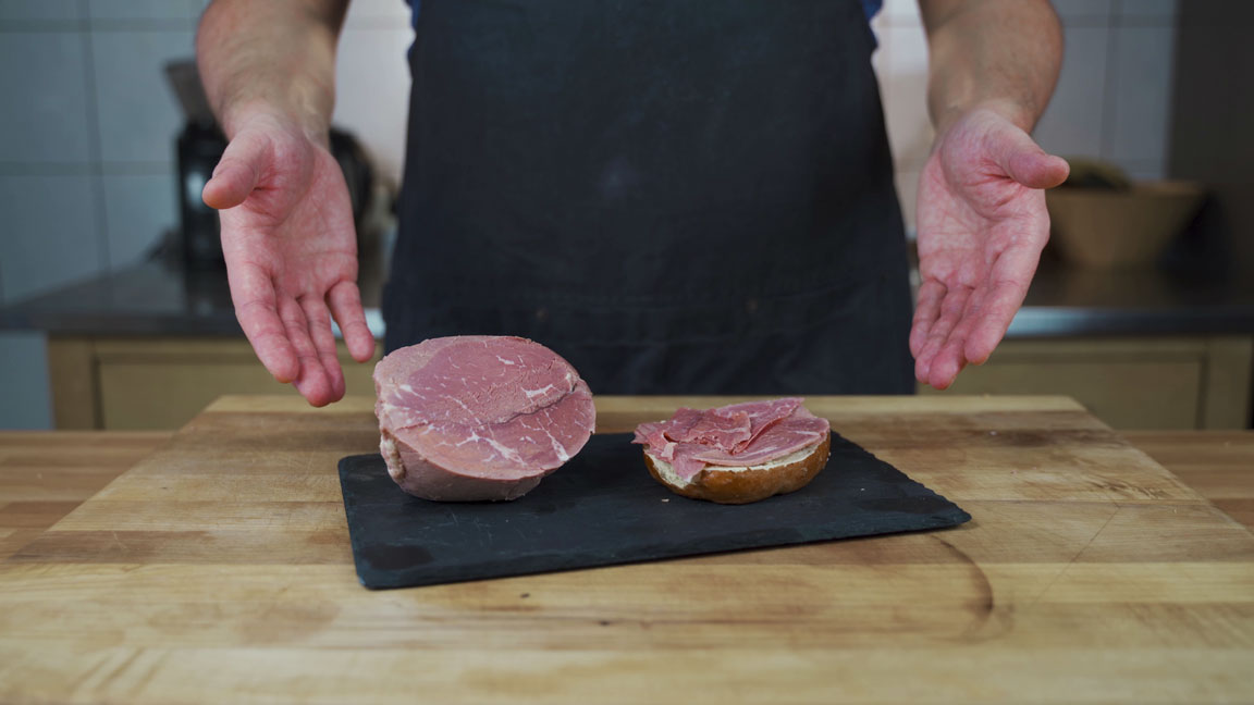 Make cooked beef ham yourself Delicious country ham variation