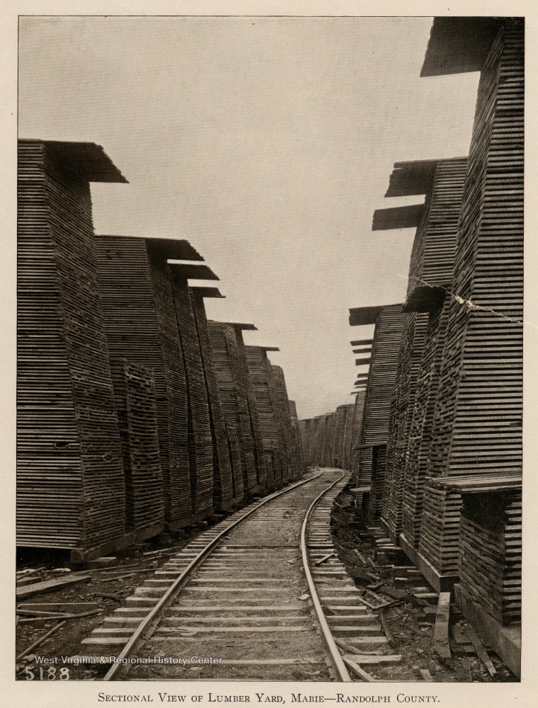 Sectional View of Lumber Yard West Virginia History OnView WVU