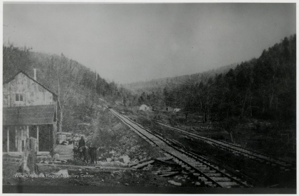 Chesapeake and Ohio Railroad Being Built at Cass, W. Va. Mill Site