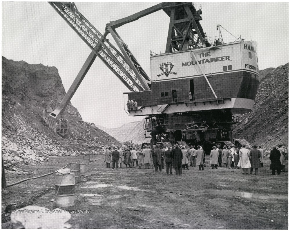 Visitors Watching the Mountaineer Coal Shovel at Work West Virginia