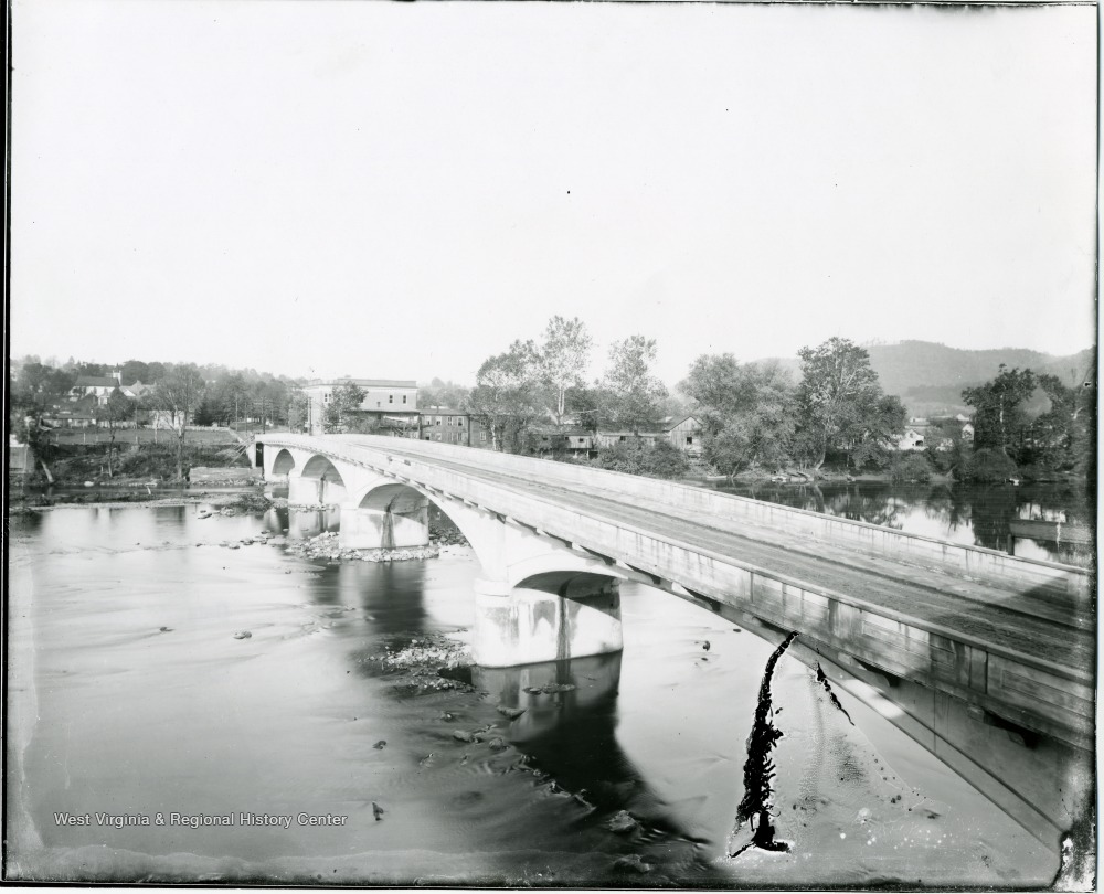 Concrete and Steel Bridge Across the Greenbrier River at Alderson, W