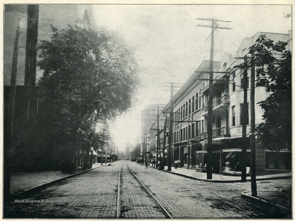 Main Street, East From Fifth Street, Clarksburg, W. Va. West Virginia