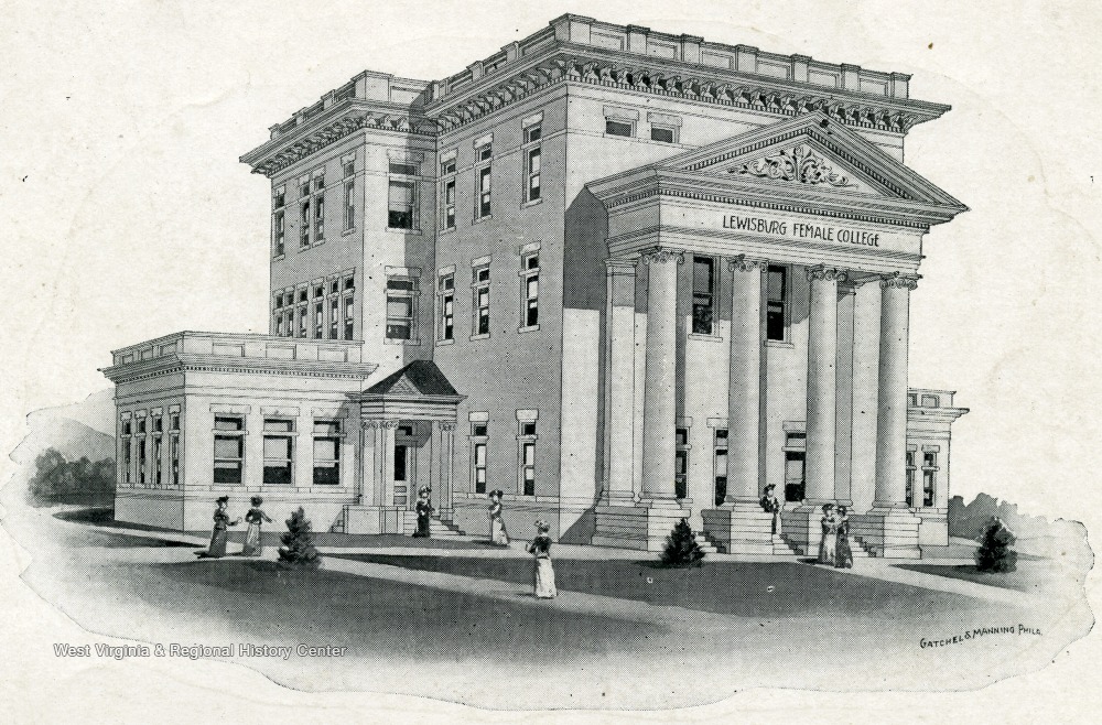 Architect's Drawing of Lewisburg Female Institute, Lewisburg, W. Va
