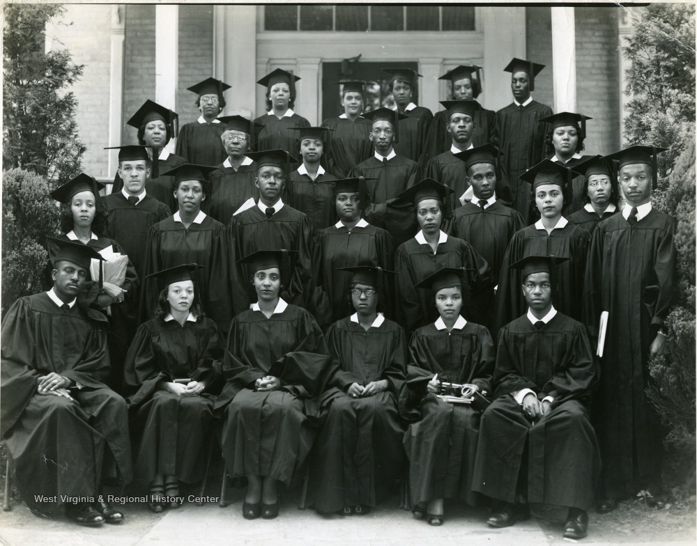 Graduating Class in Cap and Gown, Storer College, Harpers Ferry, W. Va
