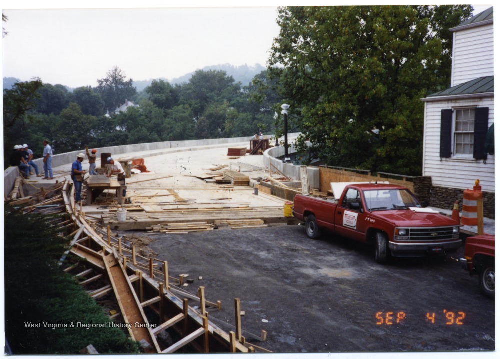 Construction on the South Park Bridge, W. Va. West
