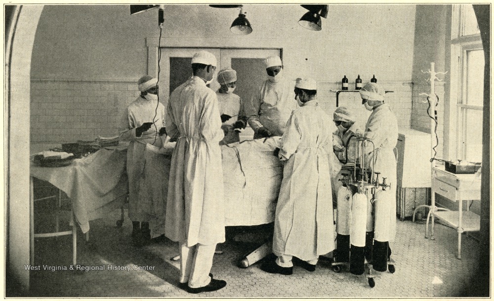 Doctors and Nurses in the Operating Room at Welch Hospital No. 1