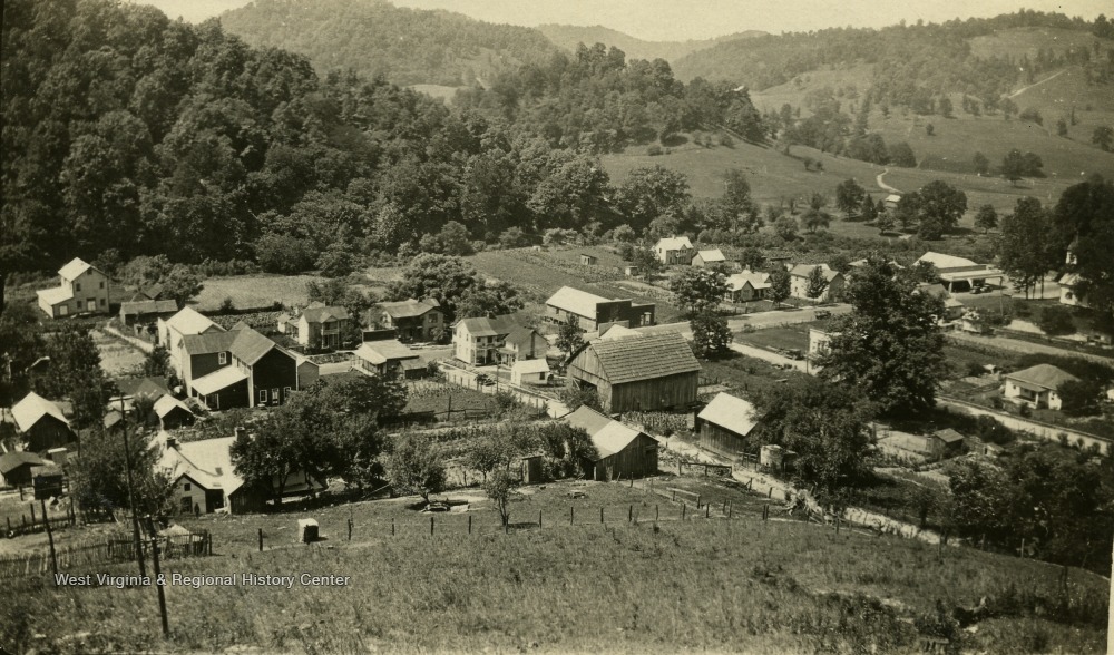 Distant View of Arnoldsburg, Calhoun County, W. Va. West Virginia