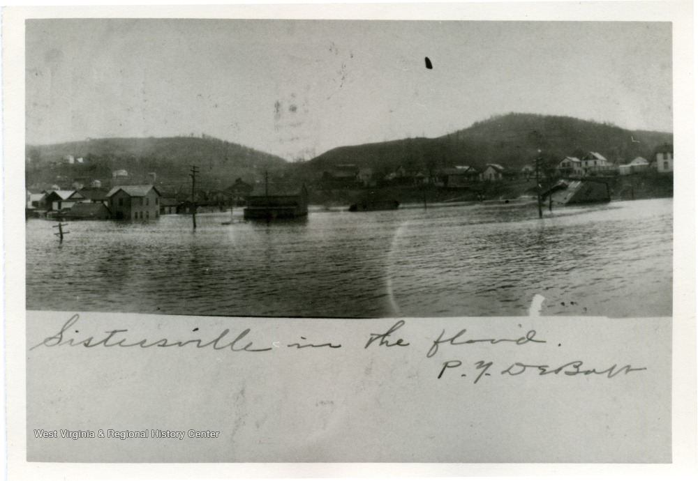 Flood at Sistersville, Tyler County, W. Va. West Virginia History