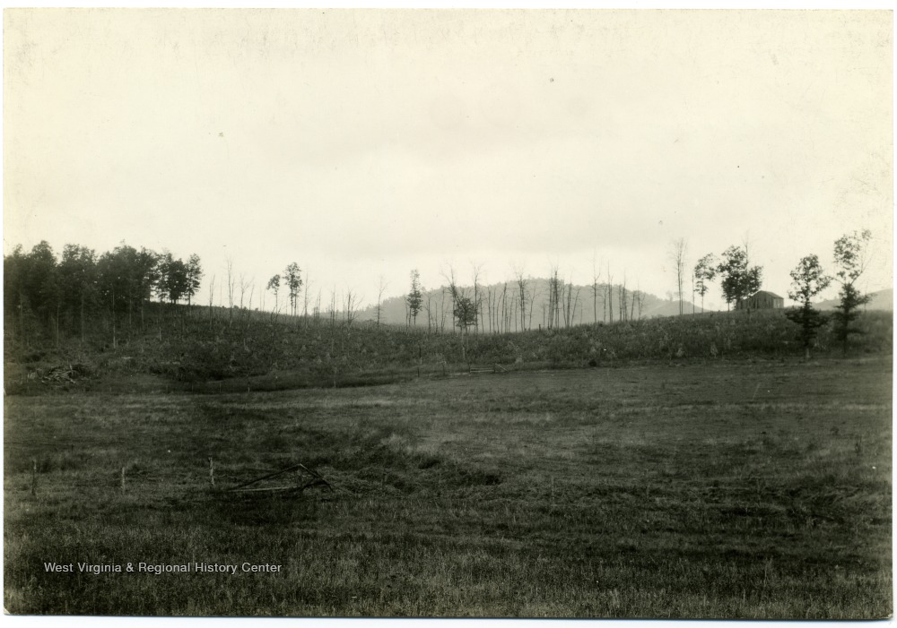Field with a Barn to the Right, Upshur County, W. Va. West Virginia
