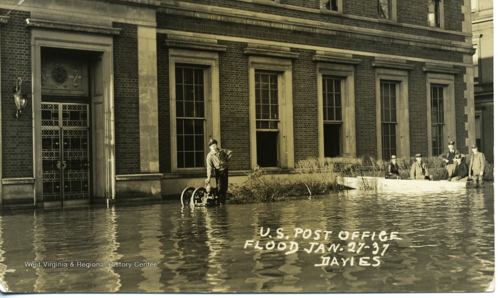 Flooded U. S. Post Office, Parkersburg, Wood County, W. Va. West