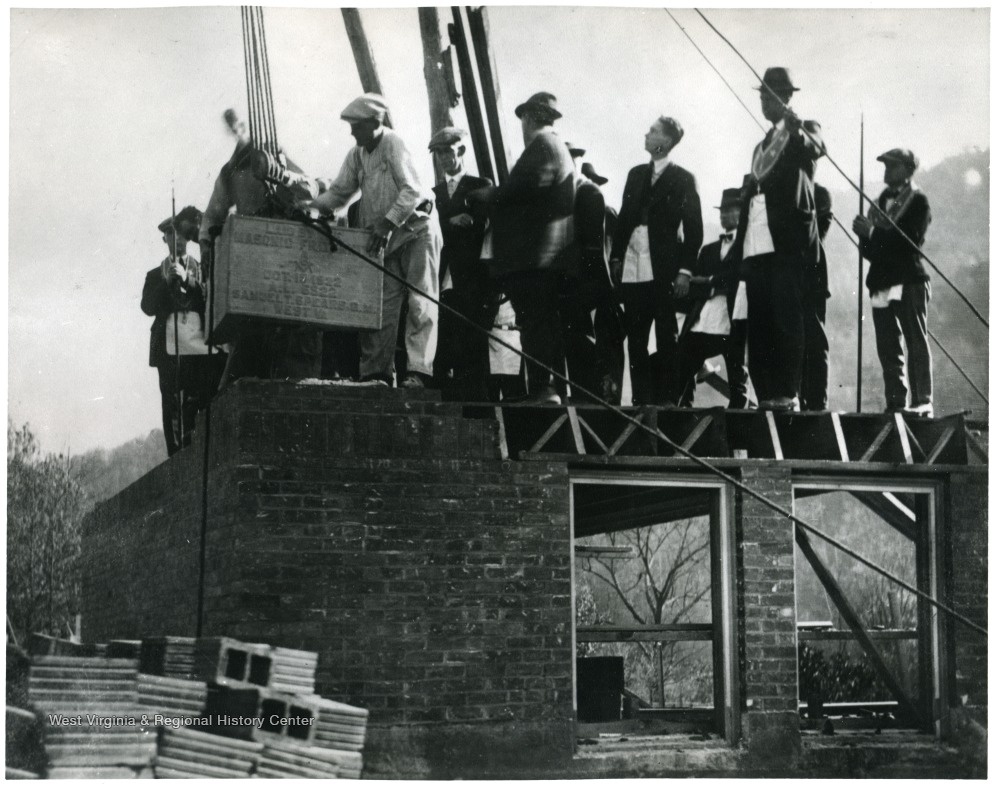 Cornerstone Ceremony at ster Springs Grade School, ster County, W