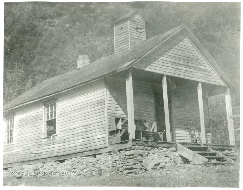 First School at Bergoo, ster County, W. Va. West Virginia History