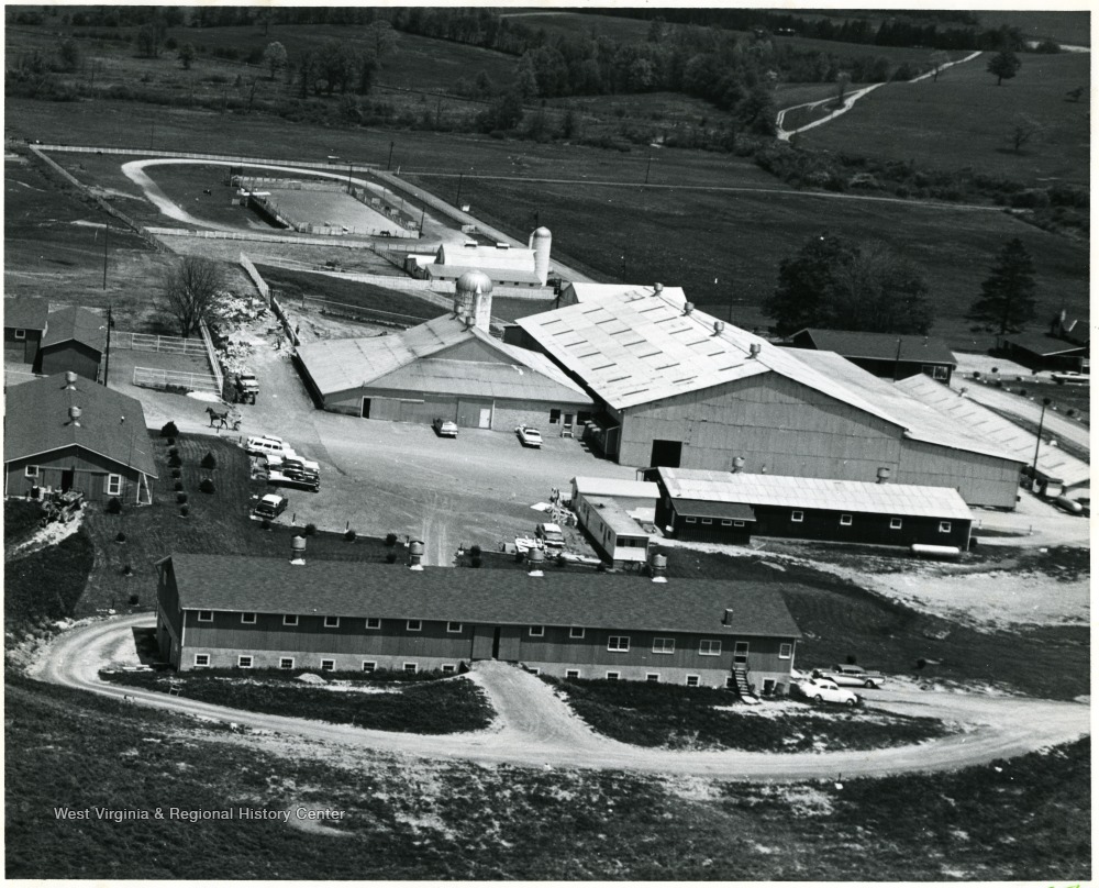 Aerial View of Sterling Farm, Kingwood, Preston County, W. Va. West