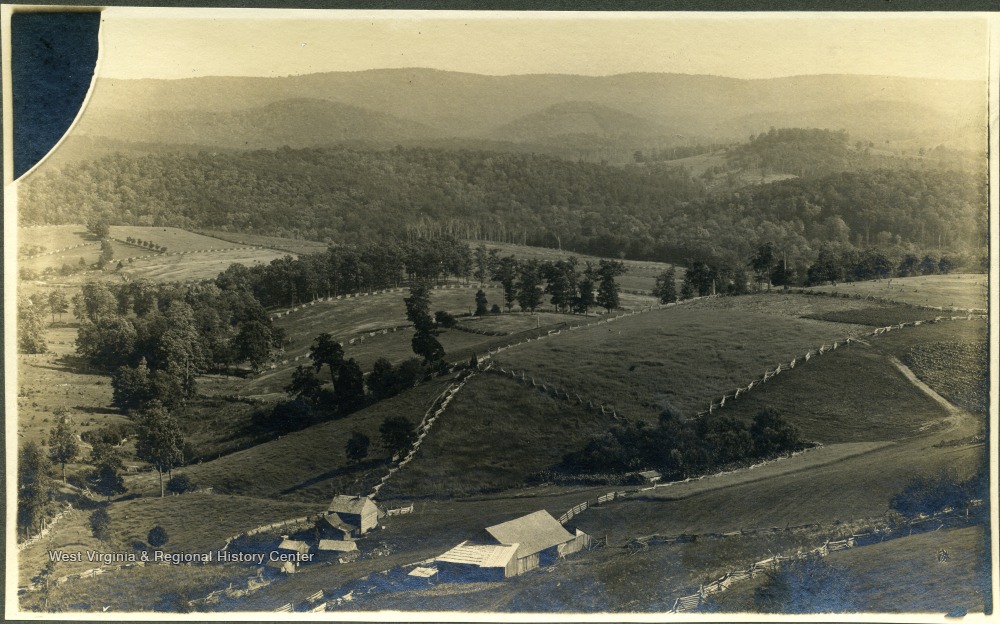 Bird's Eye View of a Valley Farm in Preston County, W. Va. West