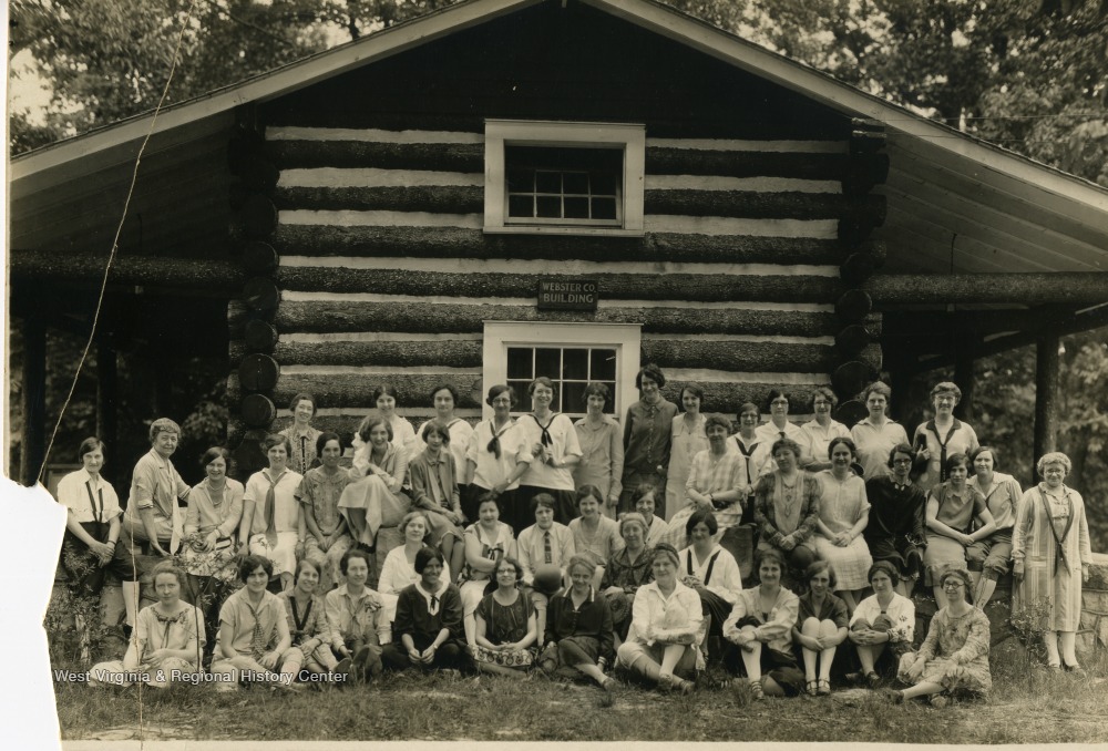 Women's Group in Front of ster County Building West Virginia History OnView WVU Libraries