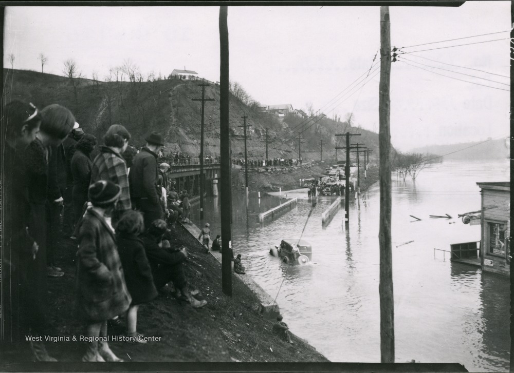 High Water on Monongahela River, Jimtown, Monongalia County, W. Va