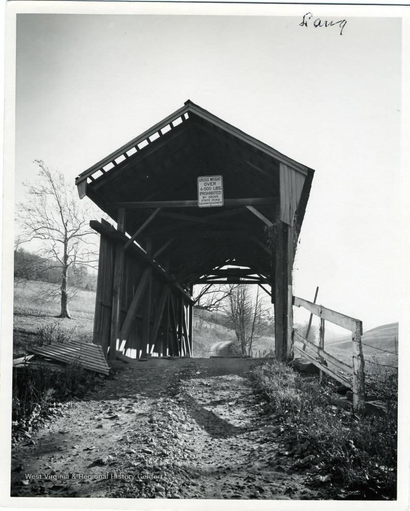 Brushy Fork Covered Bridge, W. Va. West Virginia History OnView WVU