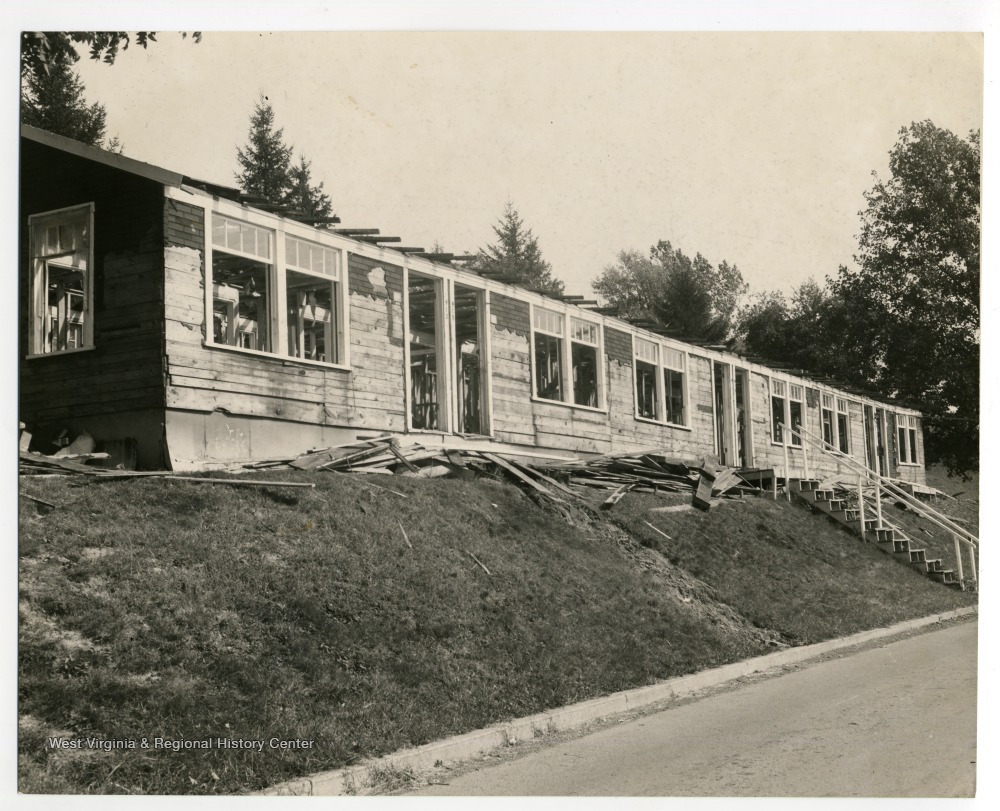Dismantling College Park Apartments, West Virginia University West