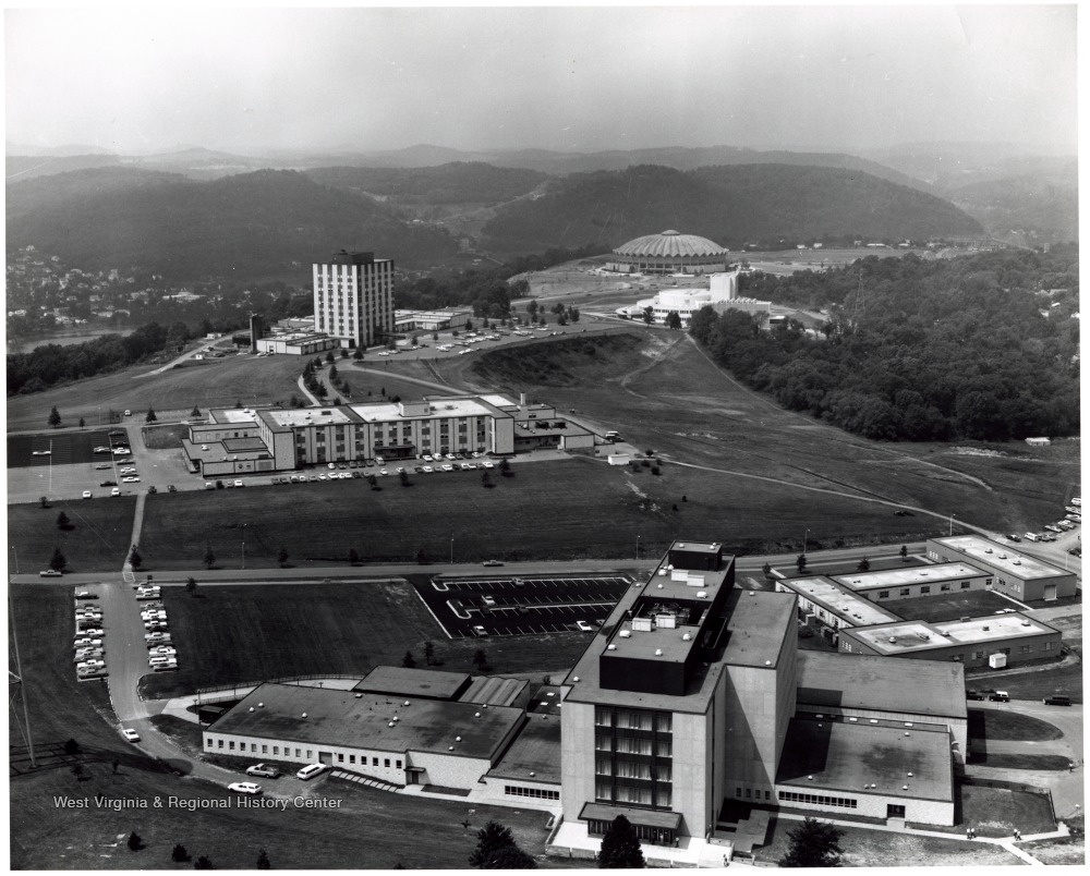 Aerial View of Evansdale Campus, West Virginia University West Virginia History OnView WVU