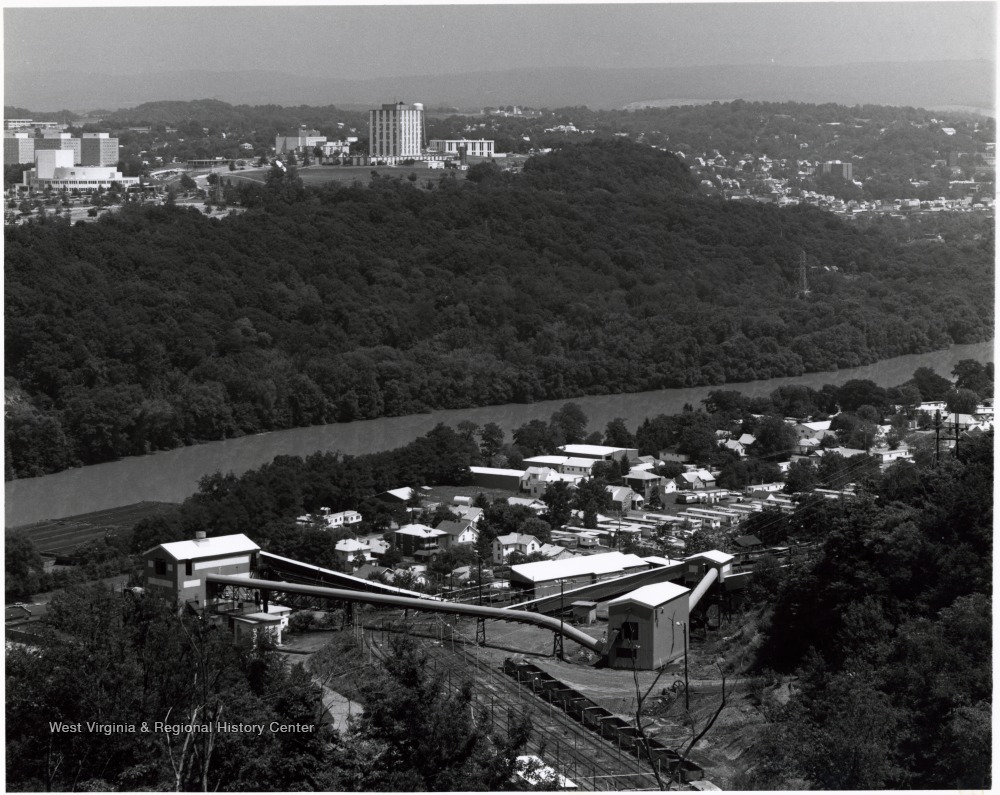 View of Evansdale Campus from Across the Monongahela River, West