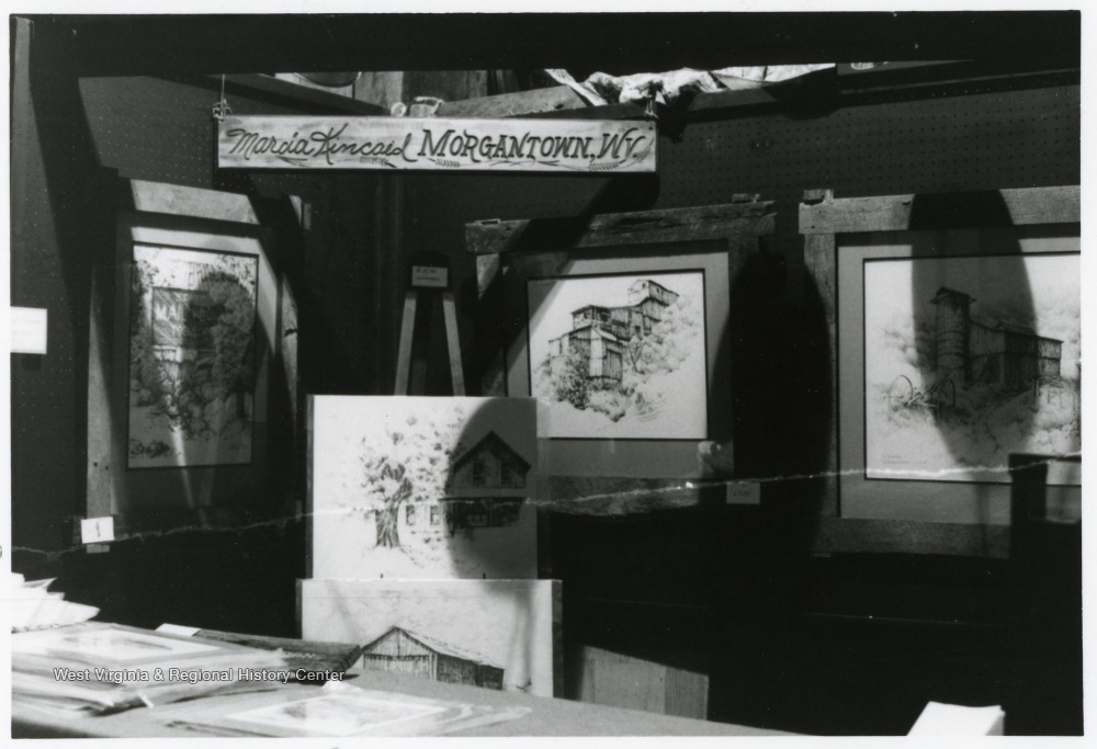Marcia Kincaid Art Display at Mountaineer Week Craft Show, West