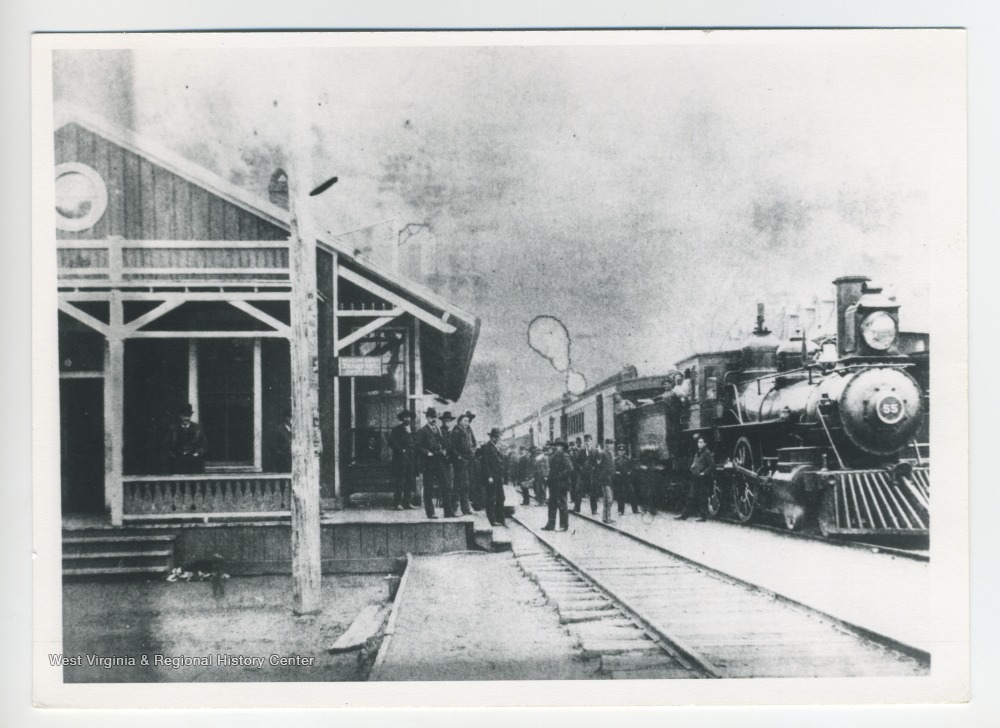 Chesapeake and Ohio Train No. 14 on the Platform at the Depot in Alderson, W.Va. West Virginia