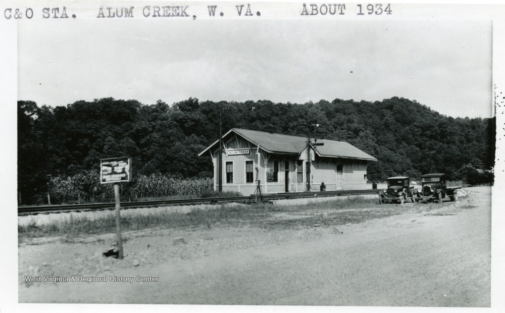 Chesapeake and Ohio Railroad Depot, Alum Creek, W. Va. West Virginia