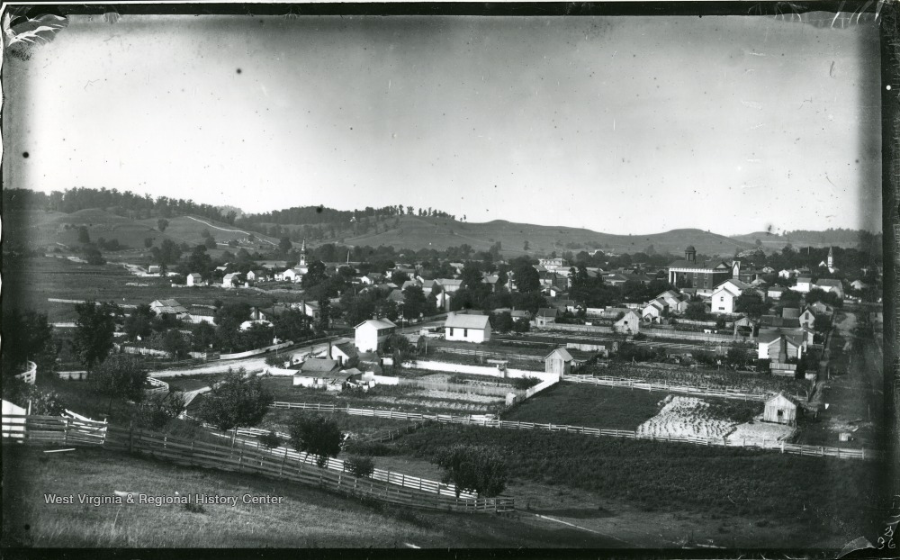 Buckhannon, W. Va., Looking North from Hill Southwest of Town West