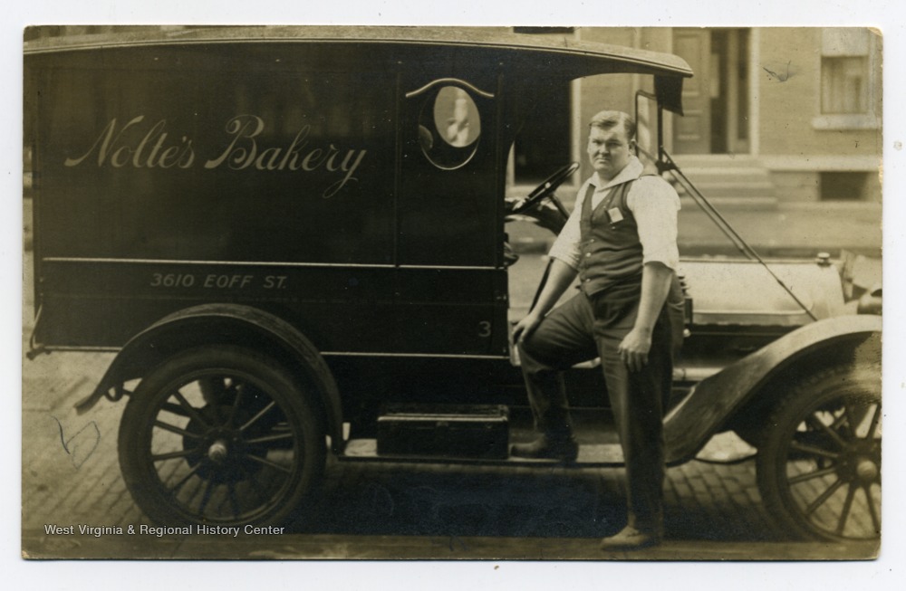 Nolte's Bakery Delivery Van, Wheeling, W. Va. West Virginia History