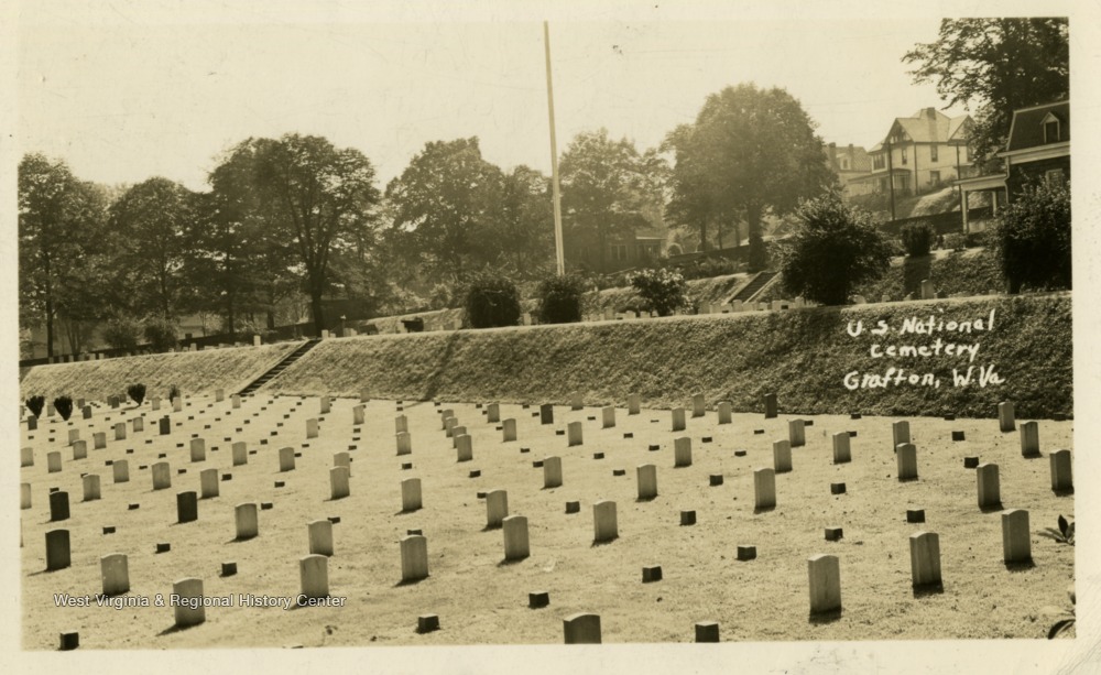 Grave Markers in the U. S. National Cemetery, Grafton, W. Va. West