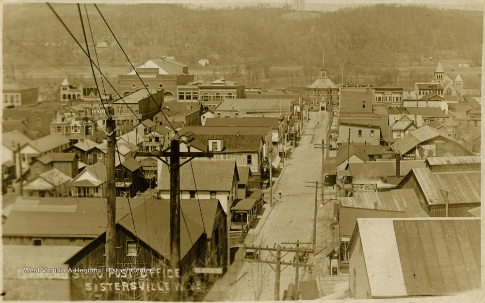 Diamond Street Leading to Post Office, Sistersville, W. Va. West