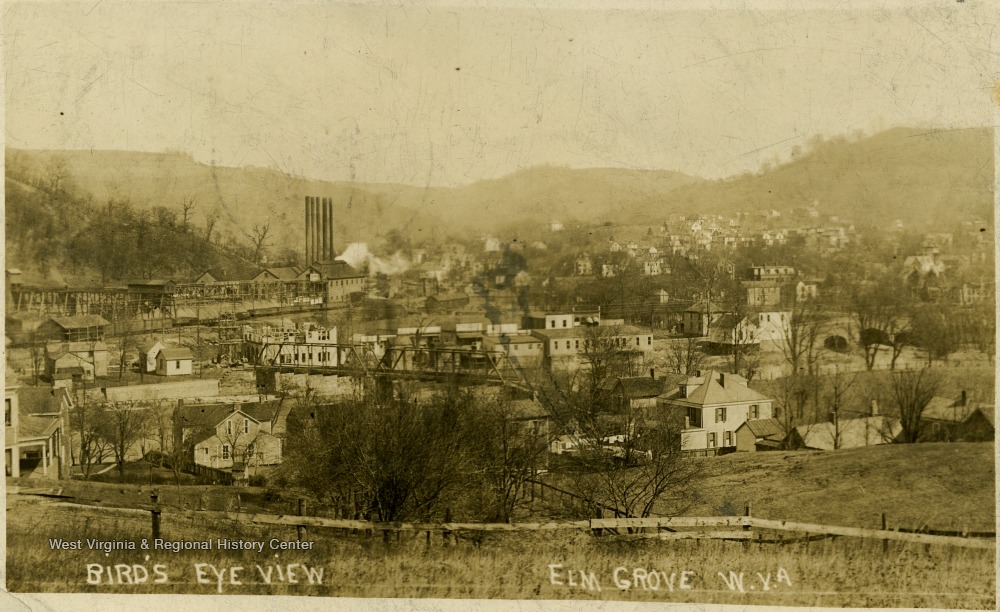 Bird's Eye View of Elm Grove, W. Va. West Virginia History OnView
