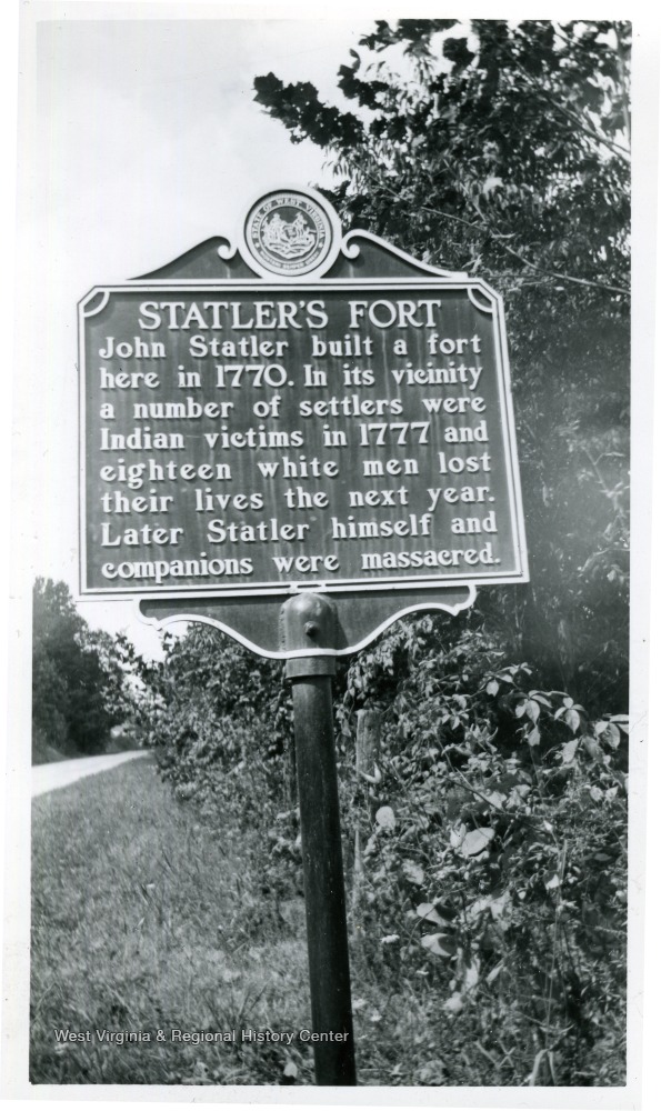 Statler's Fort Historical Marker on State Route 7 near Blacksville, W
