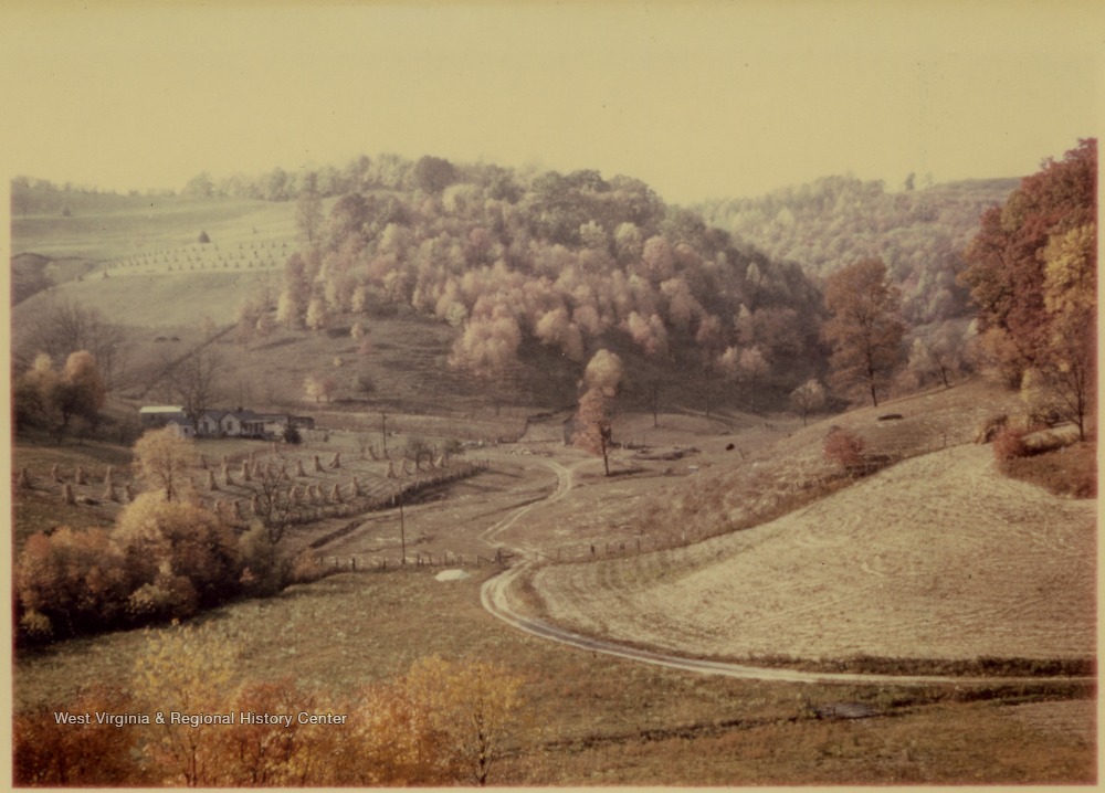 Hills and Farmland near Claysville, Pa. West Virginia History OnView
