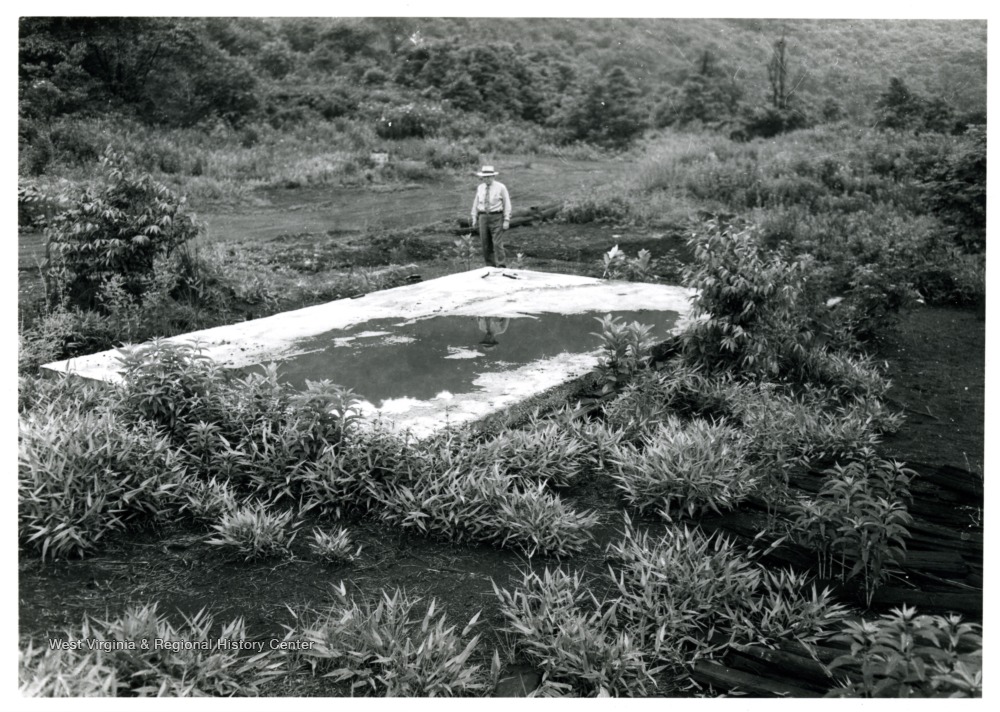 Reinforced Concrete Slab Covering Mine Shaft Opening, Preston County, West Virginia West