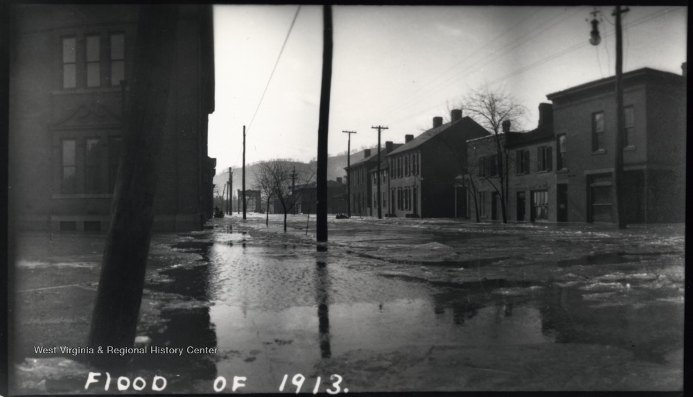 Streets Flooded in Bellaire, OH. West Virginia History OnView WVU