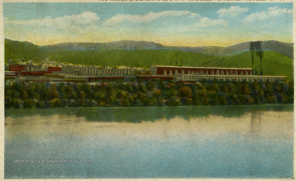 Postcard Depicting the Homer Laughlin and Edwin M. Knowles Potteries in