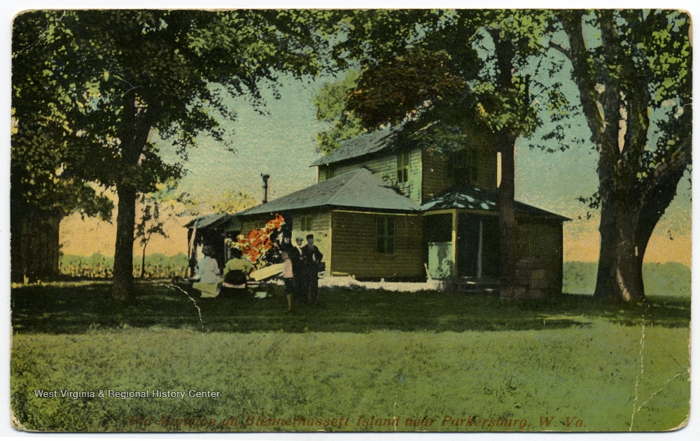 Old Mansion on Blennerhassett Island Near Parkersburg, W. Va. West