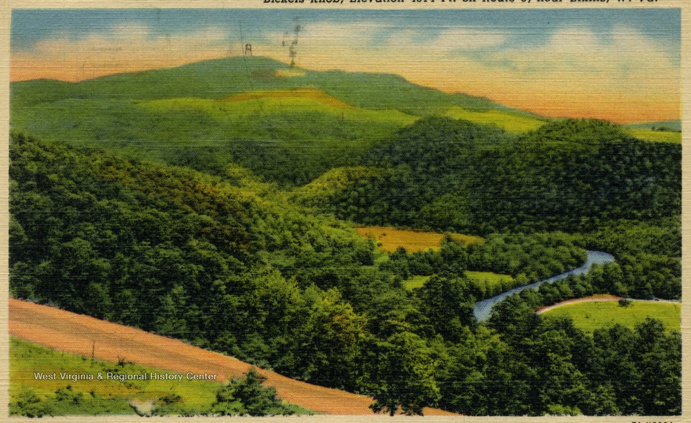 View of Bickels Knob Near Elkins, W. Va. West Virginia History OnView