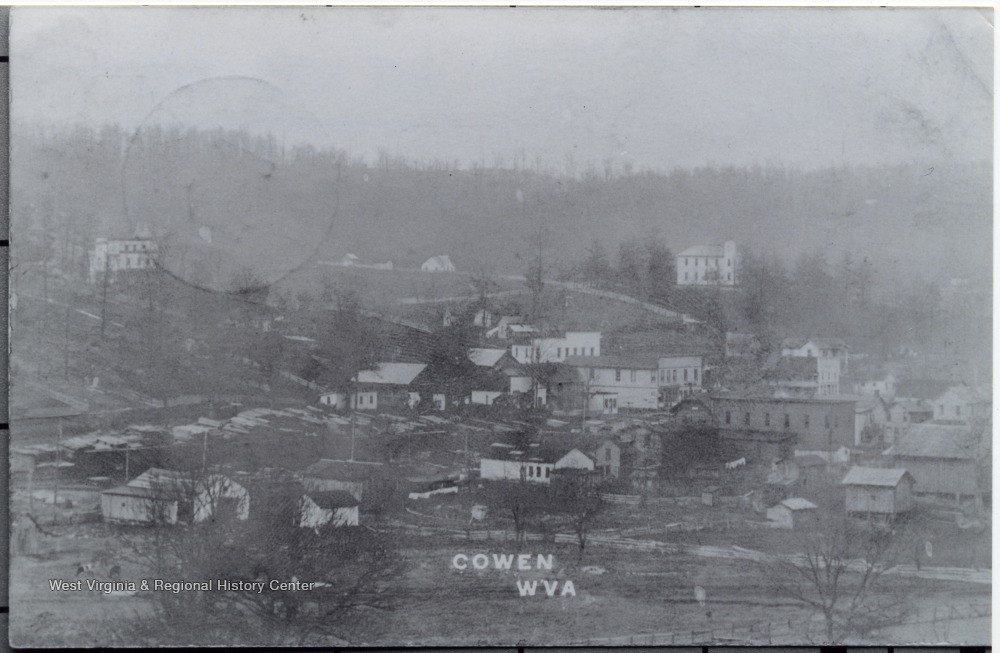 Hilltop View of Cowen, W. Va. West Virginia History OnView WVU