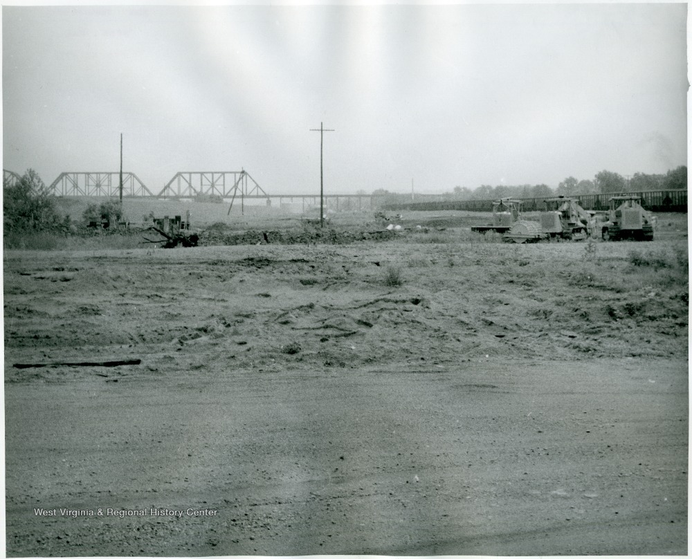 View of Railroad Car Dump Pit Construction, Island Creek Coal Company