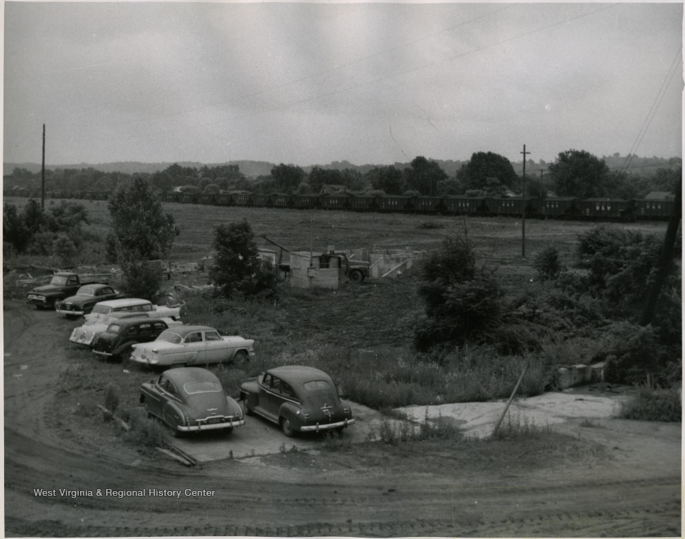 Panoramic View Over Plant Site Showing Railroad Grading, Island Creek