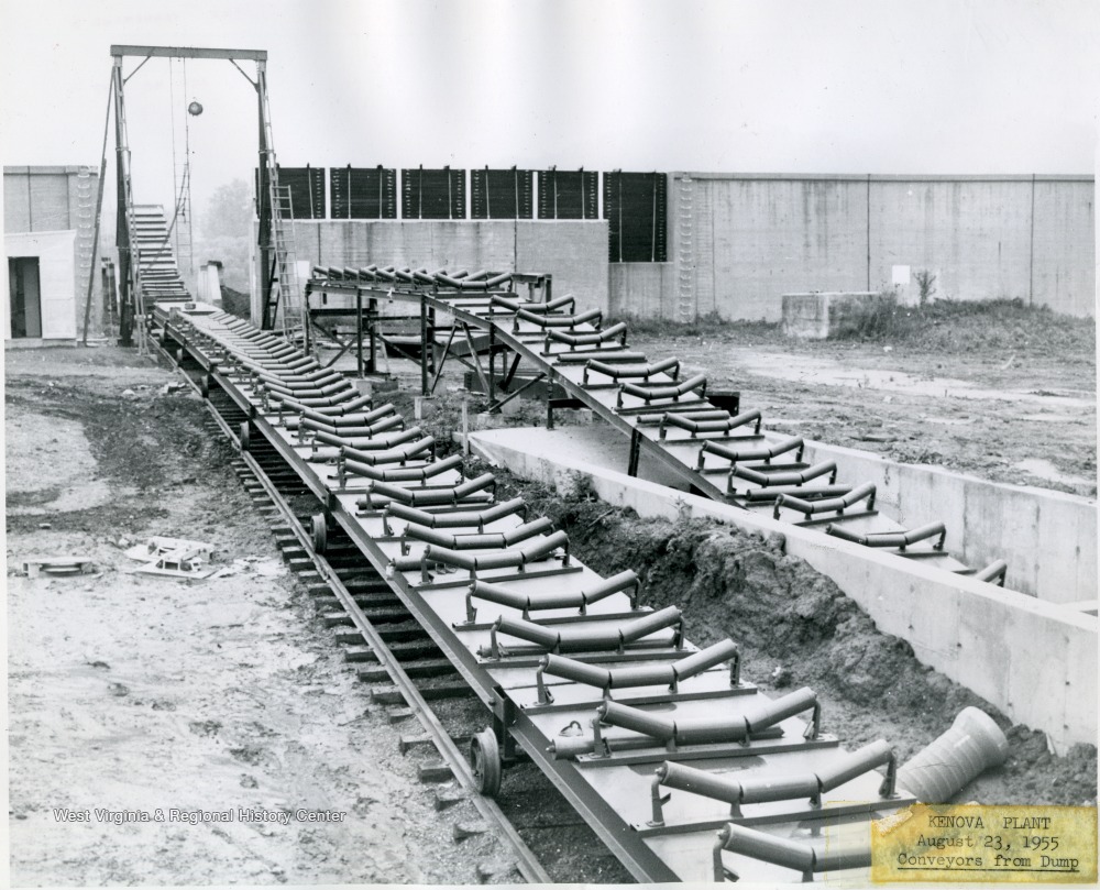 Conveyors from Dump, Kenova Plant, Island Creek Coal Company West