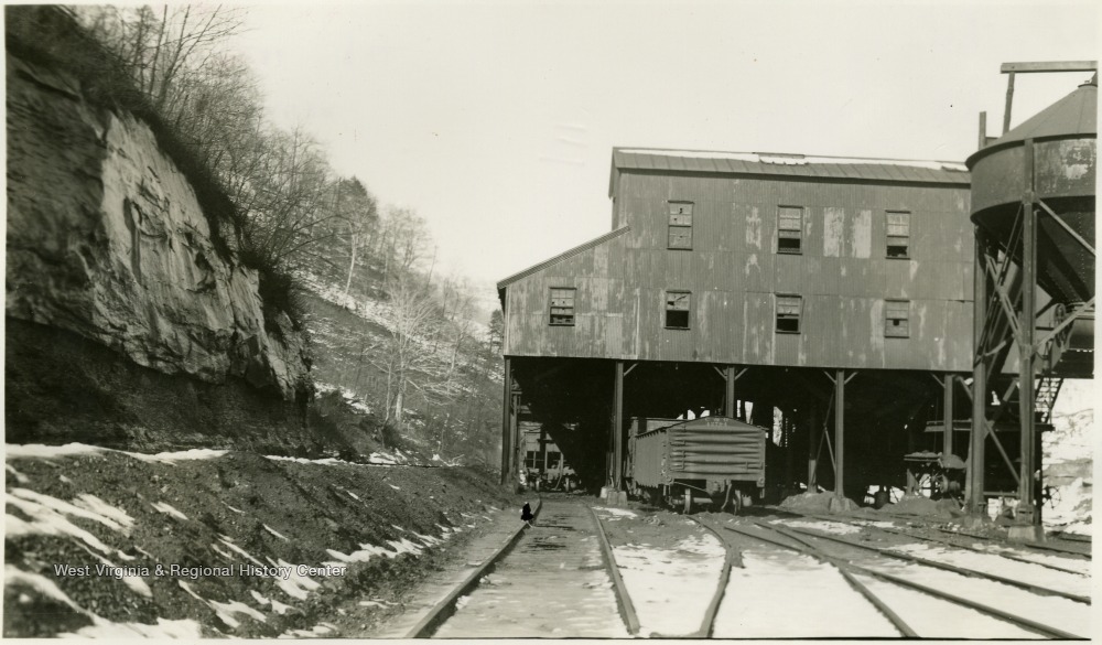 Tipple and Coal Cars, Island Creek Coal Company West Virginia History OnView WVU Libraries
