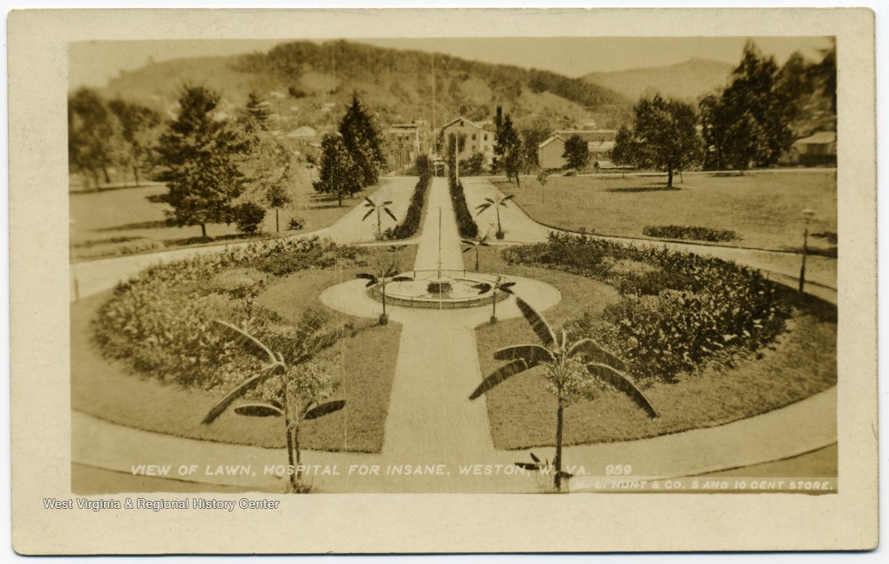 View of Lawn, Hospital for the Insane, Weston, W. Va. West Virginia