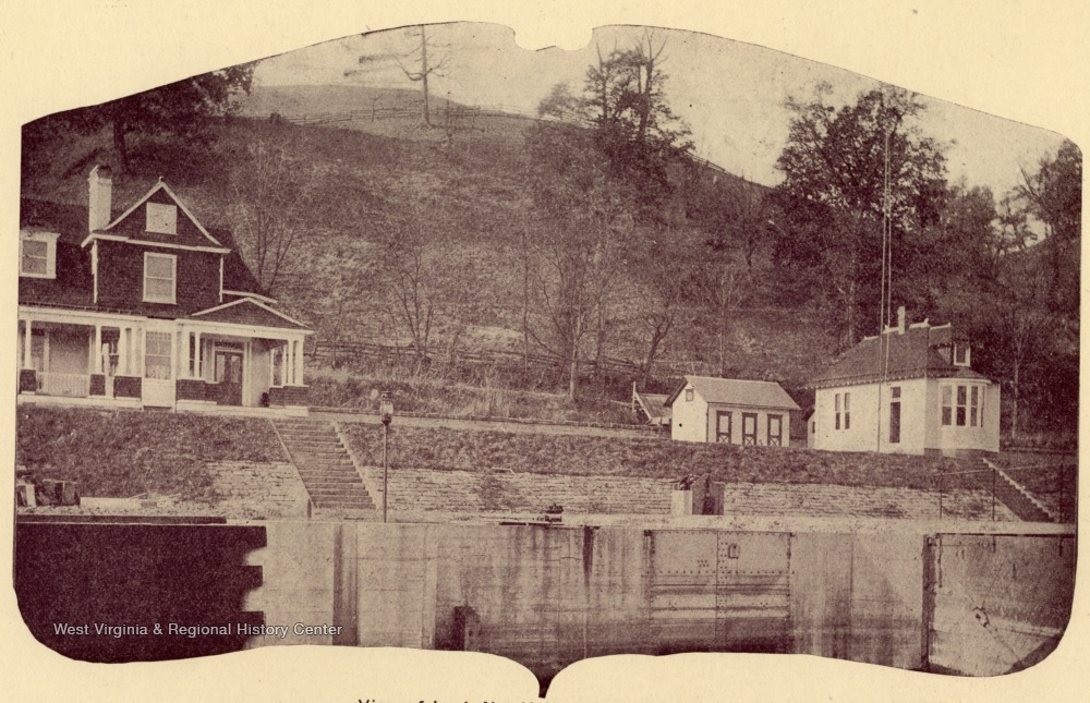 View of Lock No. 10 Near W. Va. West Virginia History